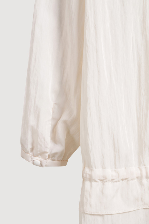 LUCKY CHOUETTE - 블라우스 - Full Open Frill Half Sleeve Blouse (ivory)