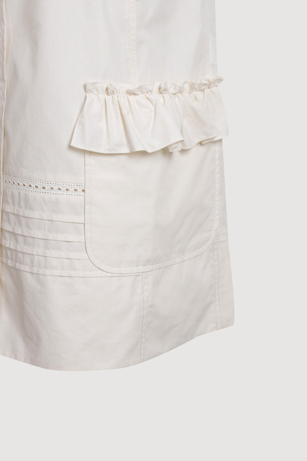 LUCKY CHOUETTE - 블라우스 - Sleeveless Pin Tuck Blouse (ivory)