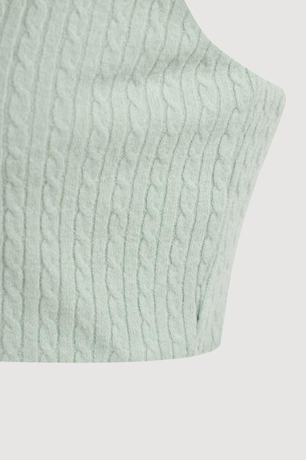 Label Point Jersey Top (라벨 포인트 저지 탑)은 뷔스티에 스타일의 크롭 기장 상의입니다. 부드러운 저지 소재에 꽈배기 조직으로 포인트를 주었으며, 민트 컬러가 산뜻한 느낌을 더합니다. 어깨끈 조절이 가능하여 핏을 조절할 수 있으며, 레이어드하여 다양한 스타일을 연출할 수 있습니다. 데이트룩, 카페룩, 봄 소풍룩 등 캐주얼하고 걸리시한 스타일을 완성해보세요. 슬림핏 디자인으로 여성스러운 실루엣을 강조합니다.
