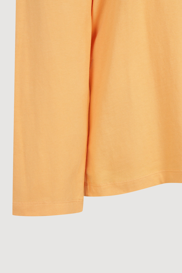 LUCKY CHOUETTE - 긴소매 티셔츠 - Chouette Point Basic Fit Long Sleeve T-shirt (orange)