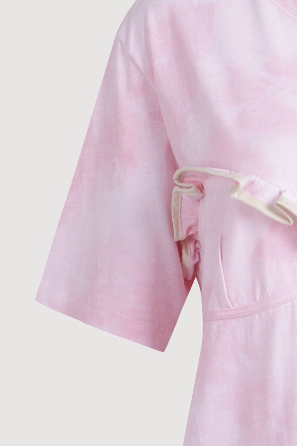LUCKY CHOUETTE - 반소매 티셔츠 - Bustier Point Half Sleeve T-shirt (pink)