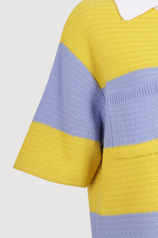 LUCKY CHOUETTE - 스웨터 - Stripe Terry Knit Pullover (yellow)