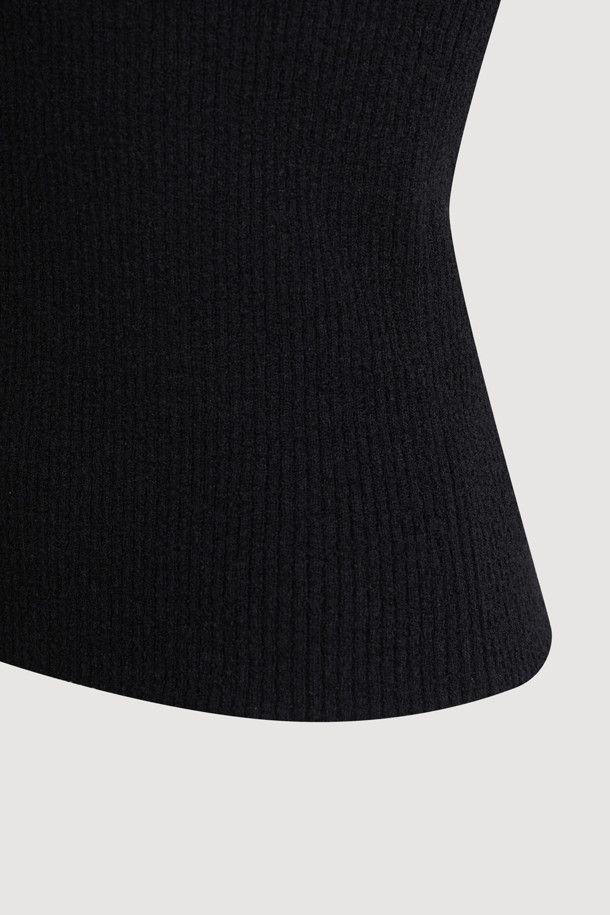 LUCKY CHOUETTE - 스웨터 - Color Line Sleeveless Pullover (black)