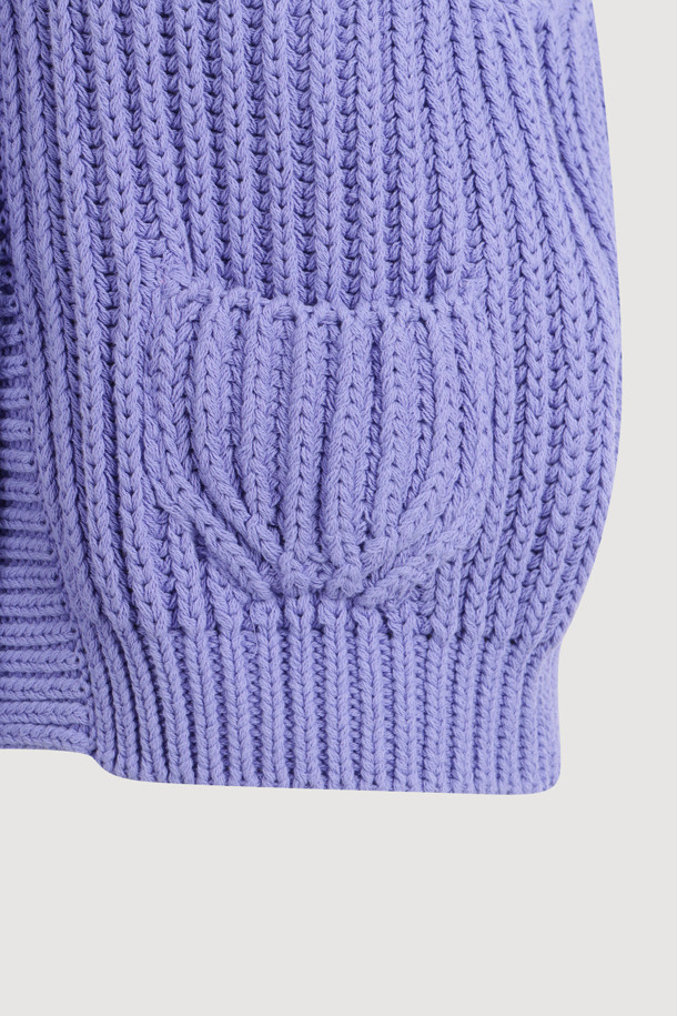 LUCKY CHOUETTE - 베스트 - [Atelier] 5GG Knit Vest (violet)