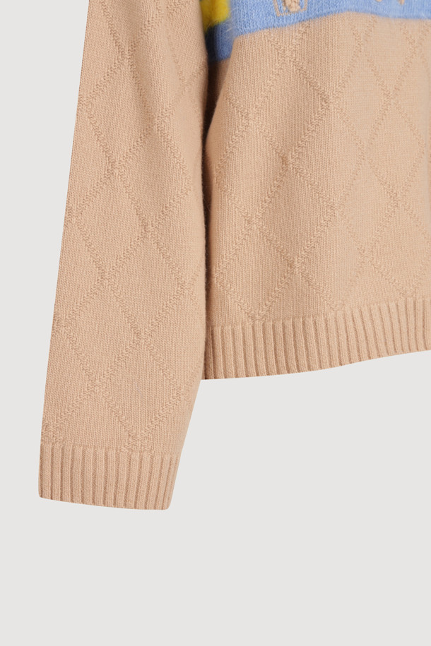 LUCKY CHOUETTE - 스웨터 - [Holiday Edition] Front Accentuated Knit Pullover (camel)