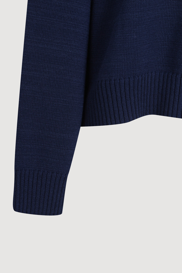 LUCKY CHOUETTE - 스웨터 - Intarsia Chouette Round Neck Pullover (dark navy)