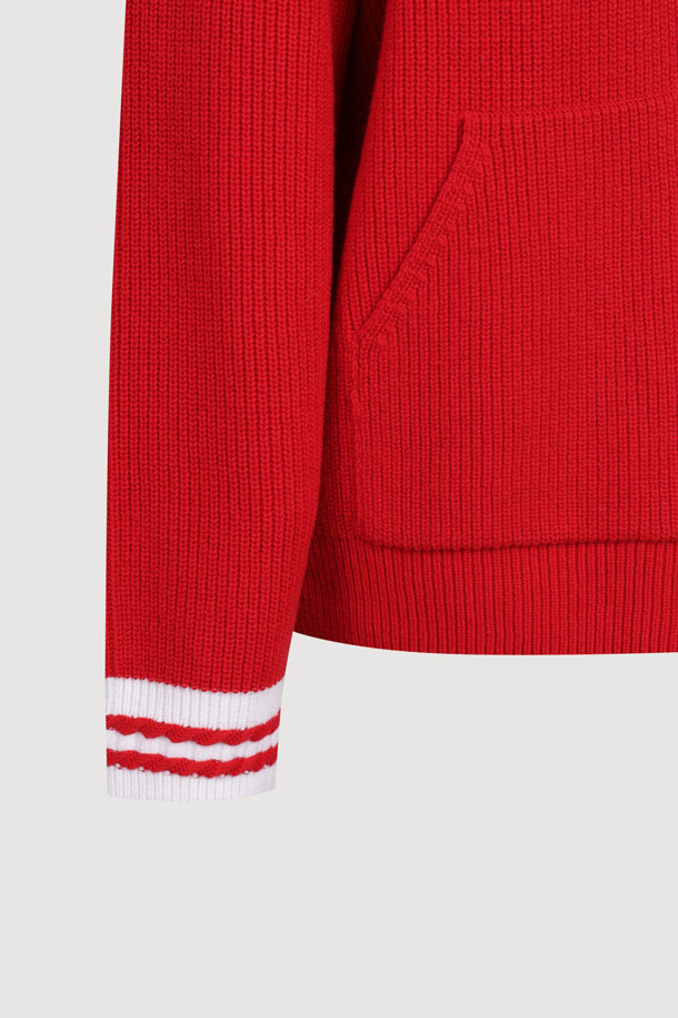 LUCKY CHOUETTE - 가디건 - Mini Sailor Knit Cardigan (red)