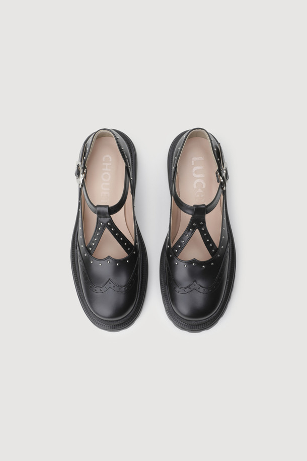 LUCKY CHOUETTE - 로퍼 - Stud Meryjane Loafers (black)