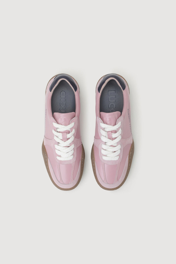 LUCKY CHOUETTE - 스니커즈 - Material Mix Color Sneakers (pink)