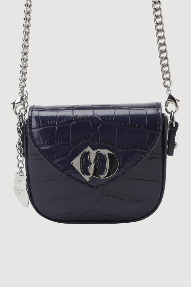 LUCKY CHOUETTE - 토트백 - Emblem Point Mini Chain Bag (navy)