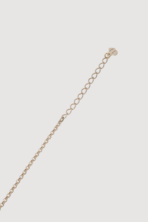 LUCKY CHOUETTE - 목걸이 - A-Lucky Lettering Necklace (gold)