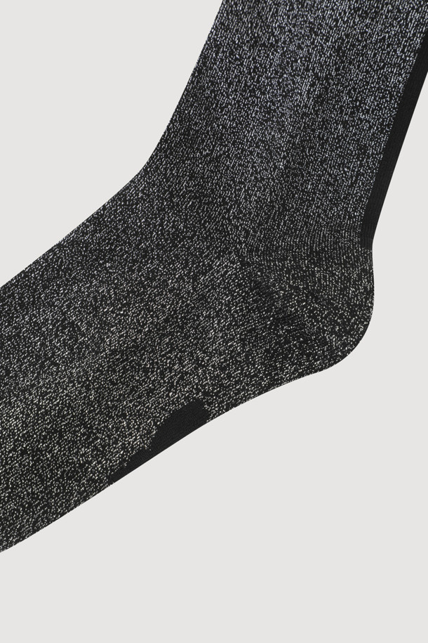 LUCKY CHOUETTE - 양말 - [Holiday Edition] Ribbon Decorated Metal Socks (black)