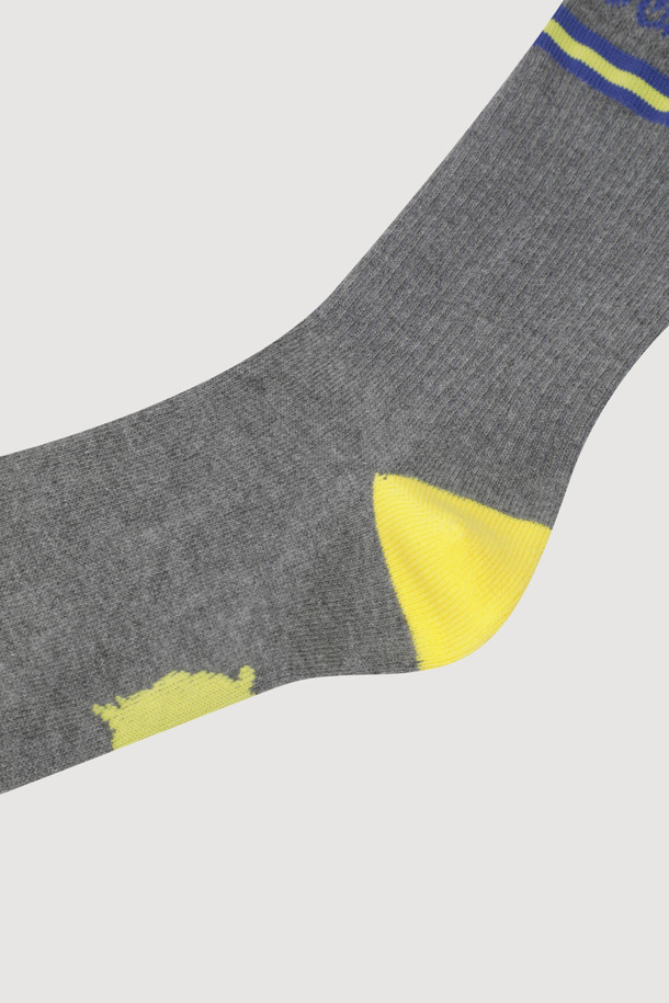 LUCKY CHOUETTE - 양말 - Lettering Socks (melange grey)