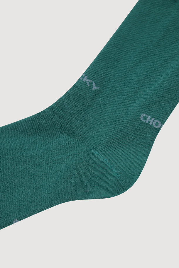 LUCKY CHOUETTE - 양말 - Lettering Basic Socks (green)