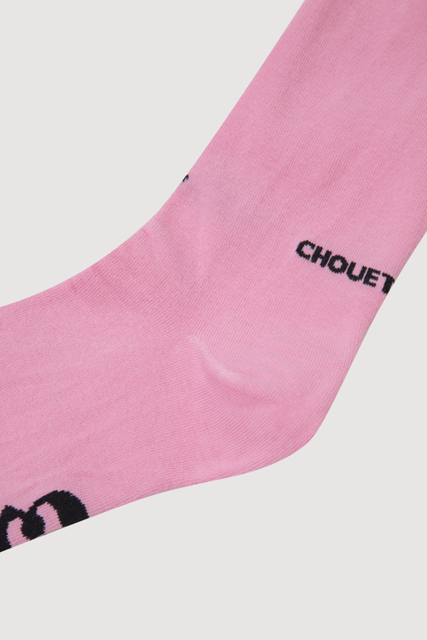 LUCKY CHOUETTE - 양말 - Lettering Basic Socks (pink)