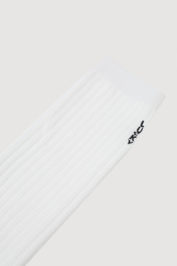 LUCKY CHOUETTE - 양말 - Tissue Ribbed Knee Socks (white)