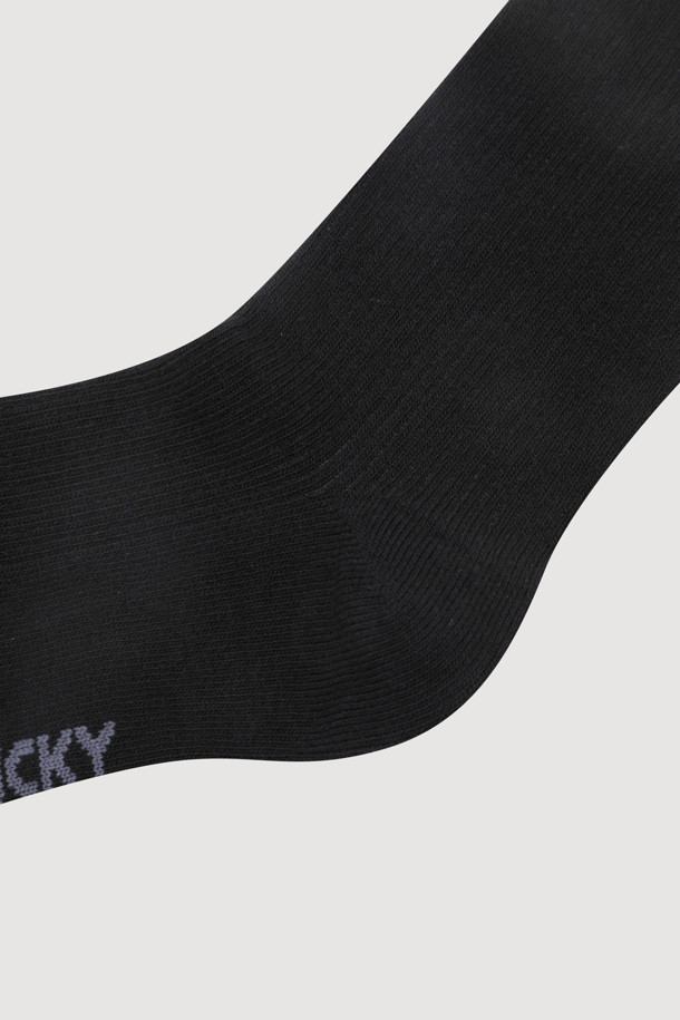LUCKY CHOUETTE - 양말 - Basic Ribbed Socks(black)