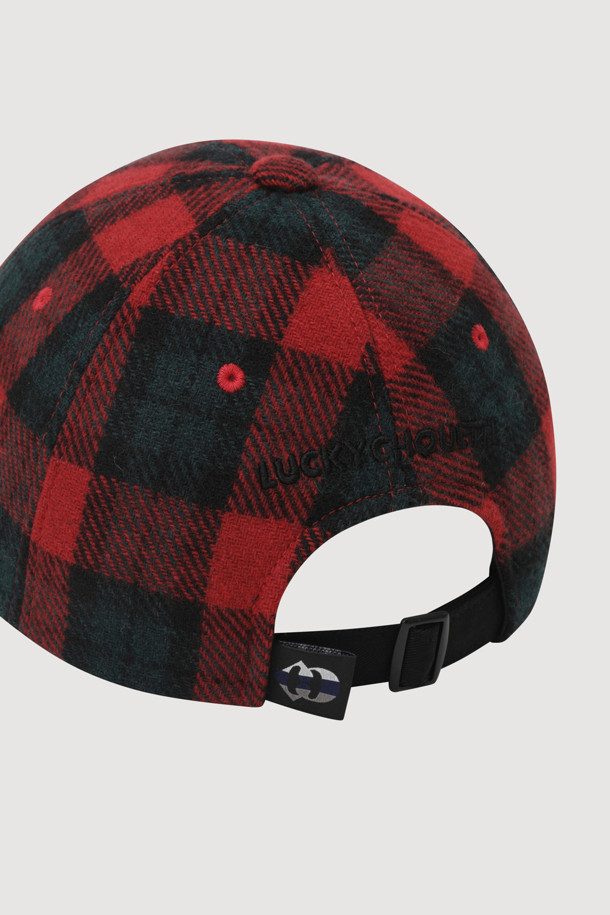 LUCKY CHOUETTE - 모자 - [Holiday Edition] Chouette Check Ball Cap (red)