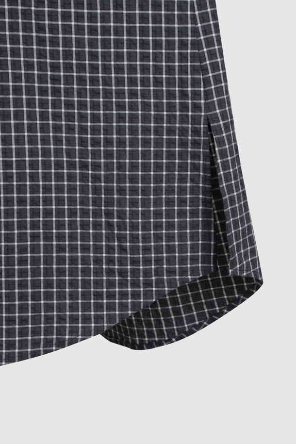 LUCKY CHOUETTE - 블라우스 - Chouetties by LUCKY CHOUETTE_Check Over Fit Blouse (black)