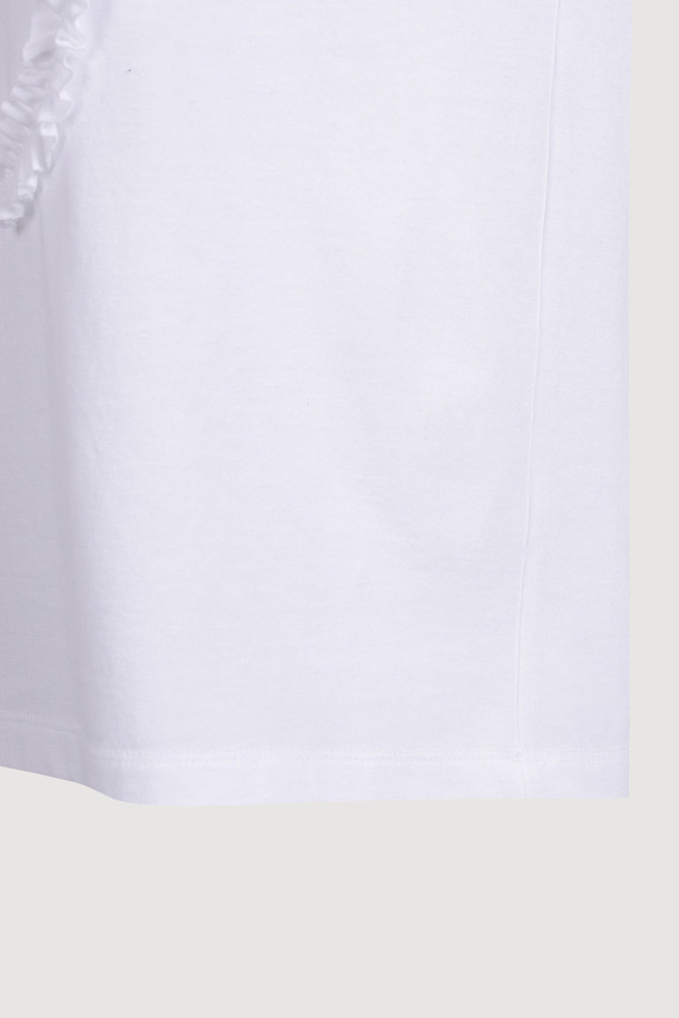 LUCKY CHOUETTE - 반소매 티셔츠 - Chouetties by LUCKY CHOUETTE_Ribbon Point Half Sleeve T-shirt (white)