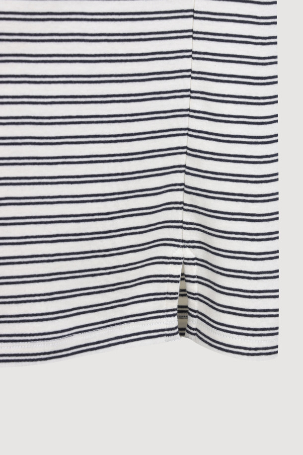LUCKY CHOUETTE - 반소매 티셔츠 - Chouetties by LUCKY CHOUETTE_Stripe Pique Half Sleeve T-shirt (dark navy)
