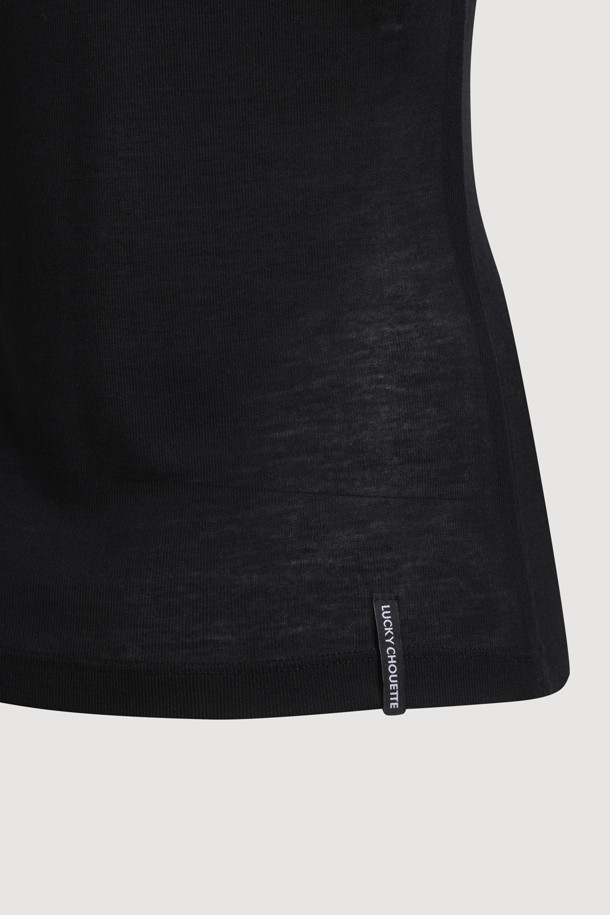 LUCKY CHOUETTE - 긴소매 티셔츠 - Chouetties by LUCKY CHOUETTE_Sheer Slim Fit Long Sleeve T-shirts (black)