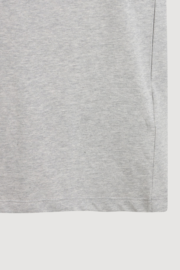 LUCKY CHOUETTE - 반소매 티셔츠 - Chouetties by LUCKY CHOUETTE_Graphic Semi Over Fit Half Sleeve T-shirt (melange grey)