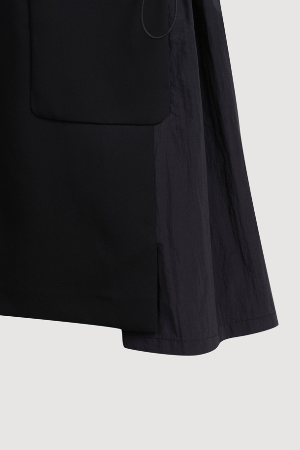 LUCKY CHOUETTE - 민소매 원피스 - Texture Mix Mini Dress (black)