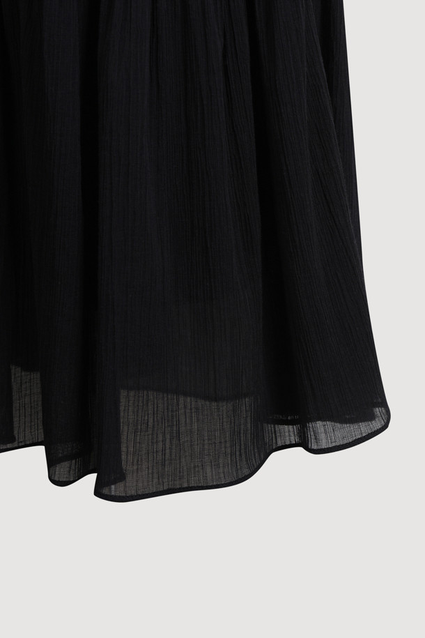 LUCKY CHOUETTE - 민소매 원피스 - Tuck Slip Dress (black)
