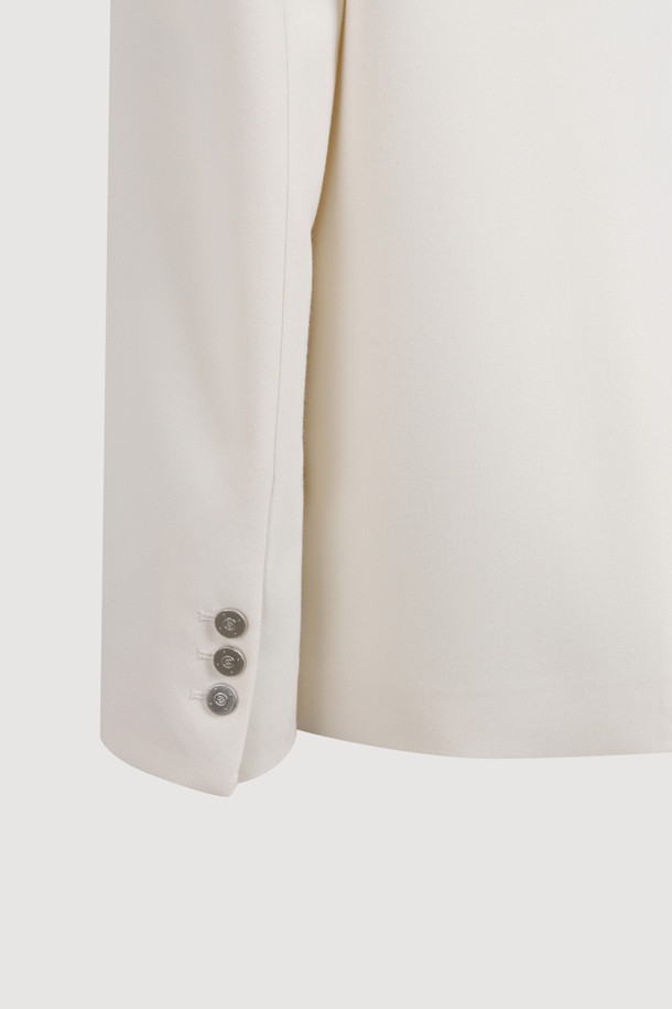 LUCKY CHOUETTE - 자켓 - Round Neck Jacket (ivory)