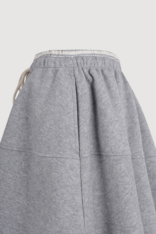 LUCKY CHOUETTE - 미니스커트 - Jersey Banding Mini  Skirt (melange grey)