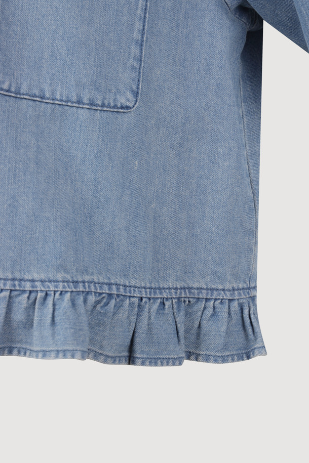 LUCKY CHOUETTE - 블라우스 - [Re-Order] Denim Shirt Blouse (blue)