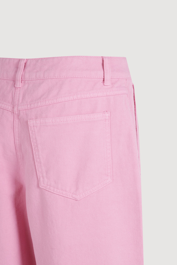 LUCKY CHOUETTE - 데님 - Two-tuck Dying Denim Pants (pink)