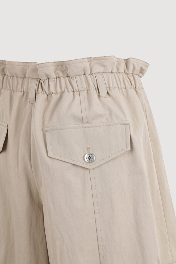 LUCKY CHOUETTE - 쇼트팬츠 - [Atelier] Pocket Point Back Banding Midi Shorts (beige)