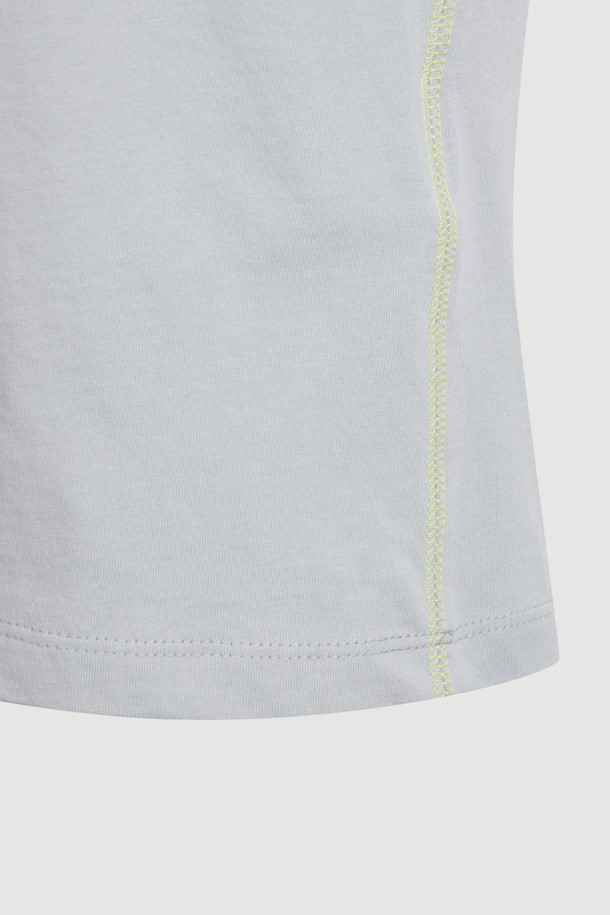 LUCKY CHOUETTE - 반소매 티셔츠 - Colored Slim Fit Half Sleeve T-shirt (mint)