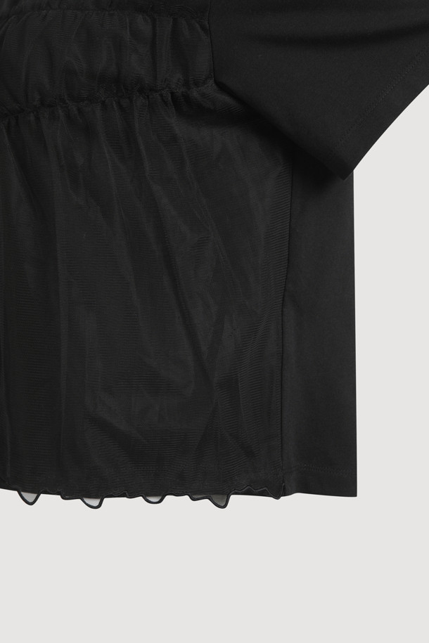 LUCKY CHOUETTE - 반소매 티셔츠 - Mesh Point Half Sleeve T-shirt (black)
