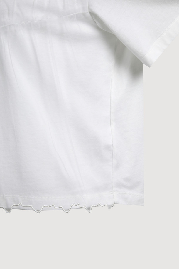 LUCKY CHOUETTE - 반소매 티셔츠 - Mesh Point Half Sleeve T-shirt (white)