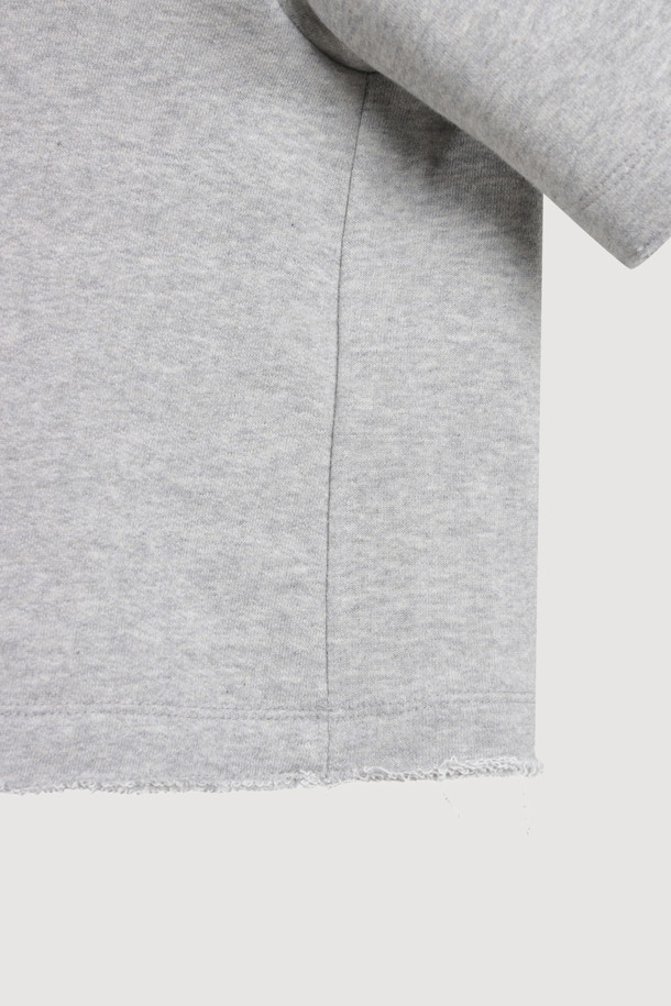LUCKY CHOUETTE - 반소매 티셔츠 - Print Point Half Sleeve T-shirt (melange grey)