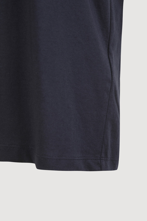 LUCKY CHOUETTE - 반소매 티셔츠 - Back Print Loose Fit Half Sleeve T-shirt (navy)
