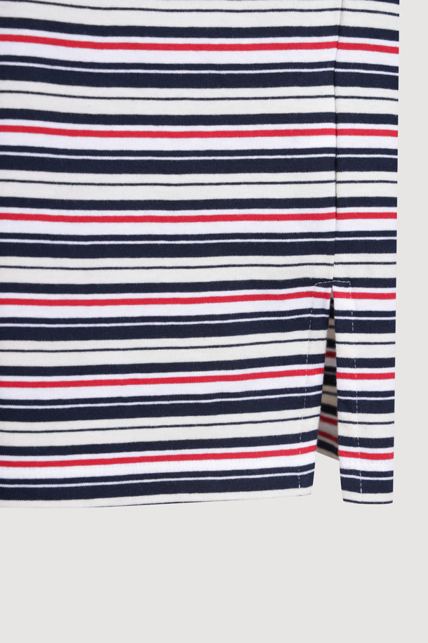 LUCKY CHOUETTE - 긴소매 티셔츠 - [Atelier] Anchor Point Stripe Long Sleeve T-shirt (navy)