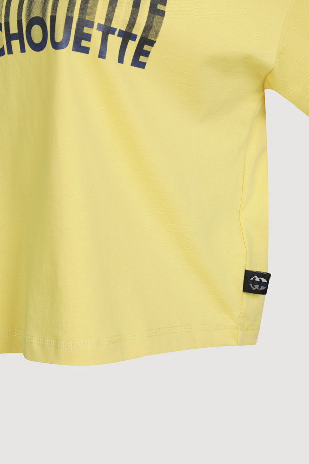 LUCKY CHOUETTE - 긴소매 티셔츠 - Printed Cropped Long-sleeved T-shirt (yellow)