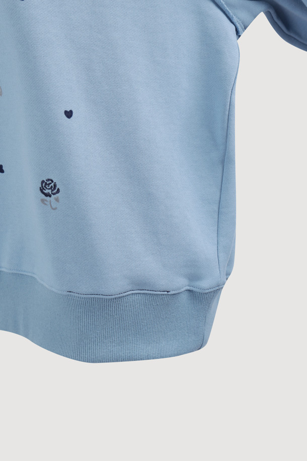 블루 컬러의 플라워 자수 스웨트 티셔츠입니다. 부드러운 면 소재로 제작되어 편안한 착용감을 선사하며, 봄, 가을 시즌에 활용하기 좋습니다. 캐주얼하고 미니멀한 스타일로, 일상복이나 봄 소풍룩으로 연출하기 좋습니다. 장미 모티브 프린트와 레터링 자수 디테일이 돋보이며, 루즈핏과 라운드넥 디자인으로 편안하게 착용할 수 있습니다. 긴 소매 기장으로 간절기 날씨에 적합하며, 다양한 하의와 매치하여 스타일리시하게 연출해보세요.
