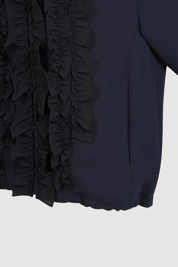 LUCKY CHOUETTE - 점퍼 - [Re-Order] Frill Point Jumper (dark navy)