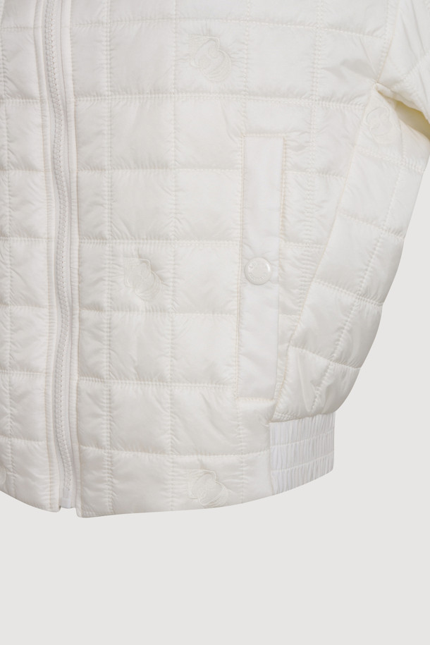 LUCKY CHOUETTE - 패딩 - Emblem Quilting Padded Jumper (ivory)