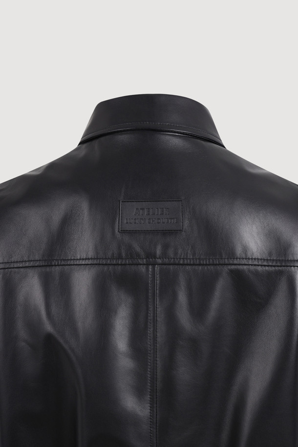 LUCKY CHOUETTE - 점퍼 - [Re-Order][Atelier] Work Jacket Real Leather Jumper (black)