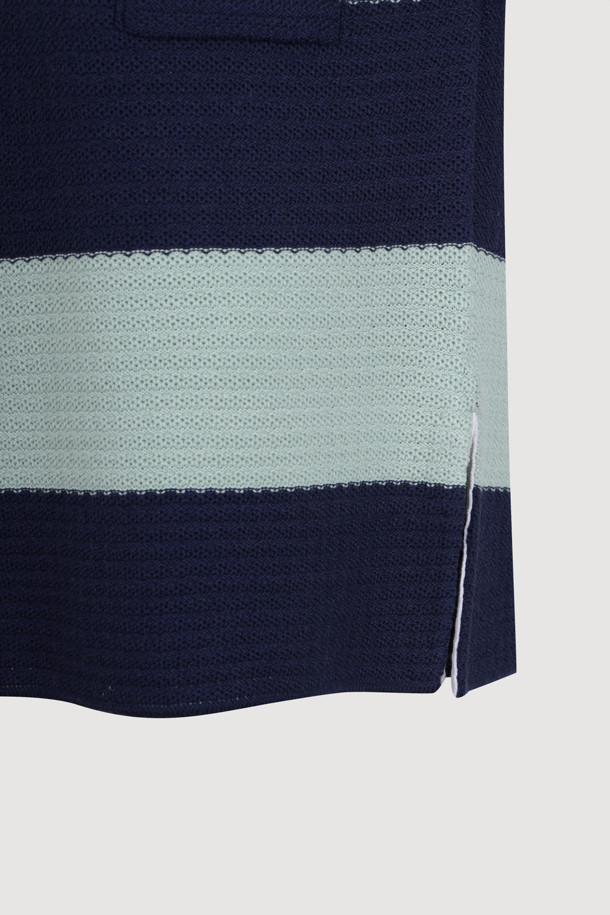 LUCKY CHOUETTE - 스웨터 - Stripe Terry Knit Pullover (navy)