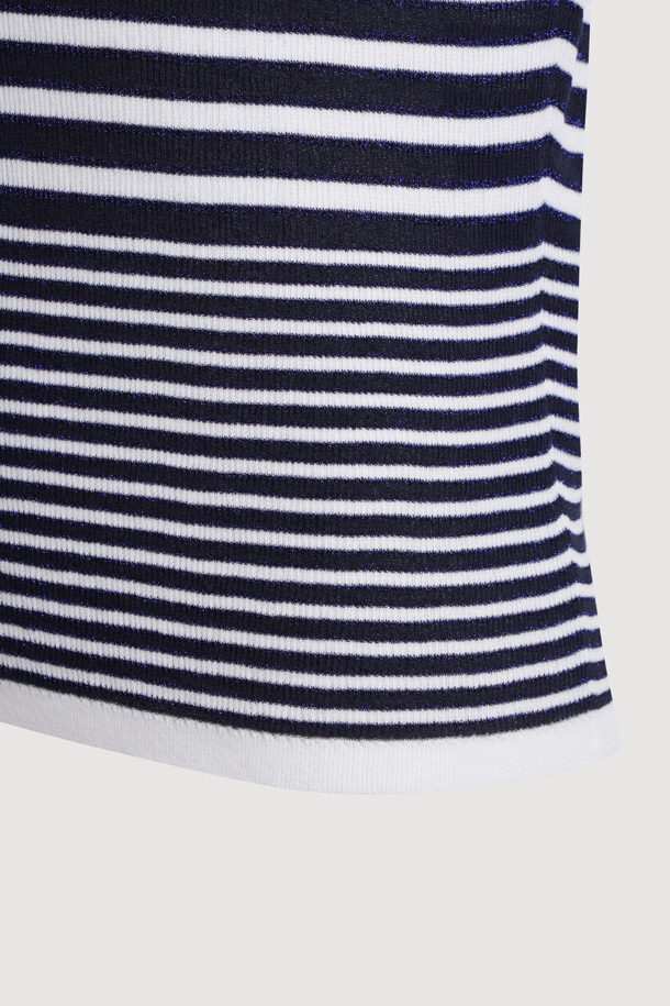 LUCKY CHOUETTE - 스웨터 - Stripe Slim Fit Pullover (dark navy)