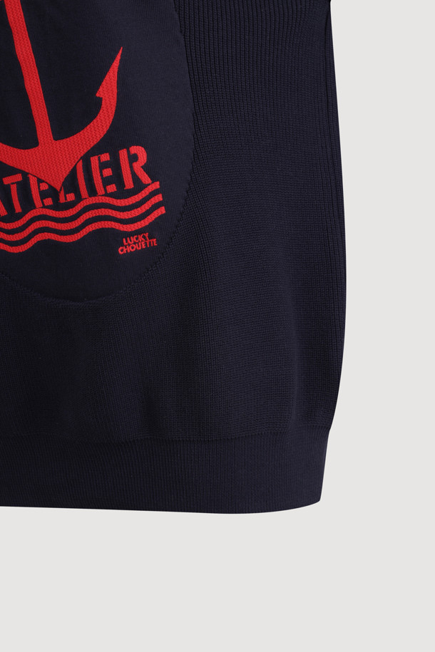 LUCKY CHOUETTE - 스웨터 - [Atelier] Big Anchor Point Pullover (dark navy)