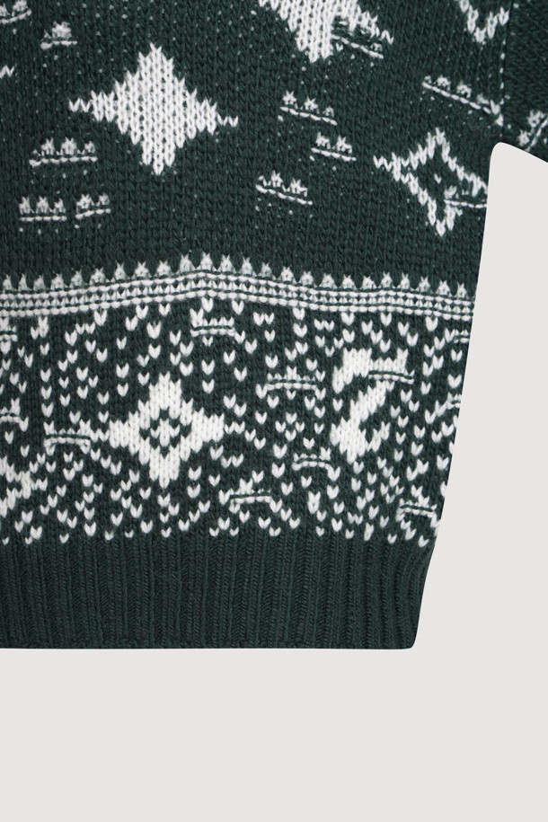 LUCKY CHOUETTE - 스웨터 - [Holiday Edition] Sailor Jacquard Knitwear Pullover (green)