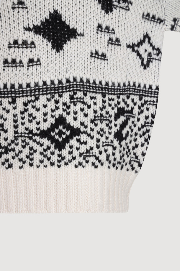 LUCKY CHOUETTE - 스웨터 - [Holiday Edition] Sailor Jacquard Knitwear Pullover (ivory)